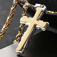 Load image into Gallery viewer, Padre Nuestro 100% Stainless Steel Cross Chain
