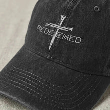 Load image into Gallery viewer, Redeemed Through Crucifixion And Rebirth Adjustable Cap
