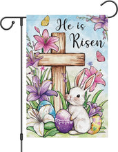 Load image into Gallery viewer, He Is Risen Easter Decorative Flag
