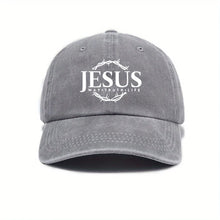 Load image into Gallery viewer, Jesus Crown Way, Truth, Life Adjustable Dad Cap

