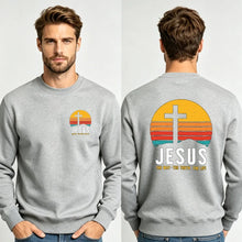 Load image into Gallery viewer, Way, Truth, Life Horizon Jesus Cotton Sweatshirt
