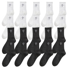 Load image into Gallery viewer, Just Believe It! Embroidered Cross Athletic Socks
