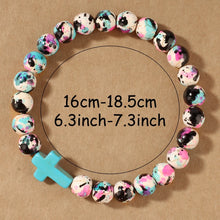 Load image into Gallery viewer, Beach Sand Stone Cross Bracelet
