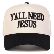 Load image into Gallery viewer, Y'all Need Jesus Camo Safari Wilderness Snapback
