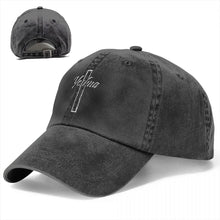 Load image into Gallery viewer, Yeshua Cross Denim Cap
