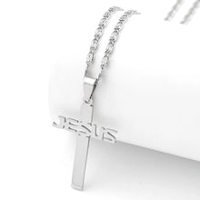 Load image into Gallery viewer, 18K Gold Plated Stainless Steel Jesus Cross Chain
