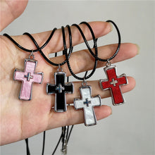 Load image into Gallery viewer, Braided Leather Cross Necklace
