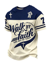 Load image into Gallery viewer, Walk By Faith, Not By Sight Classic Slugger Tshirt
