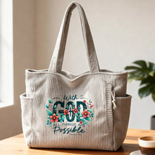 Load image into Gallery viewer, With God Corduroy Purse
