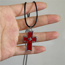 Load image into Gallery viewer, Braided Leather Cross Necklace
