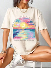 Load image into Gallery viewer, Lamentations 3:22 New Mercies Sunrise Cotton Tshirt
