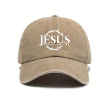 Load image into Gallery viewer, Jesus Crown Way, Truth, Life Adjustable Dad Cap
