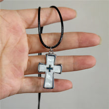 Load image into Gallery viewer, Braided Leather Cross Necklace
