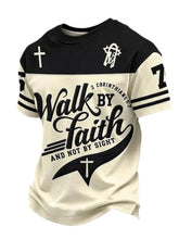 Load image into Gallery viewer, Walk By Faith, Not By Sight Classic Slugger Tshirt
