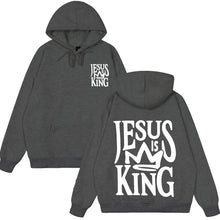 Load image into Gallery viewer, Jesus Is King Light Fleece Hoodie
