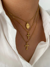 Load image into Gallery viewer, 18K Gold Plated Cross Necklace Set
