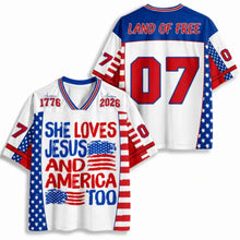 Load image into Gallery viewer, Freedwomen Union Remnant Standard 250 Year Freedom Anniversary Women's Jersey
