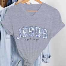 Load image into Gallery viewer, Jesus Is King Premium V-Neck Shirt
