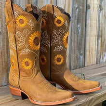 Load image into Gallery viewer, Sunflower Seeds of The Harvest Prairie Boots
