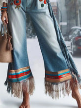 Load image into Gallery viewer, Native Tribe Sierra Tassel Denim Jeans
