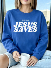 Load image into Gallery viewer, Jesus Saves Fleece Cotton Sweatshirt
