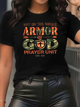 Load image into Gallery viewer, God-Unit Full Armor Of God Prayer Militia Tshirt
