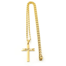 Load image into Gallery viewer, 18K Gold Plated Stainless Steel Jesus Cross Chain
