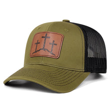 Load image into Gallery viewer, Three Cross Trucker Snapback
