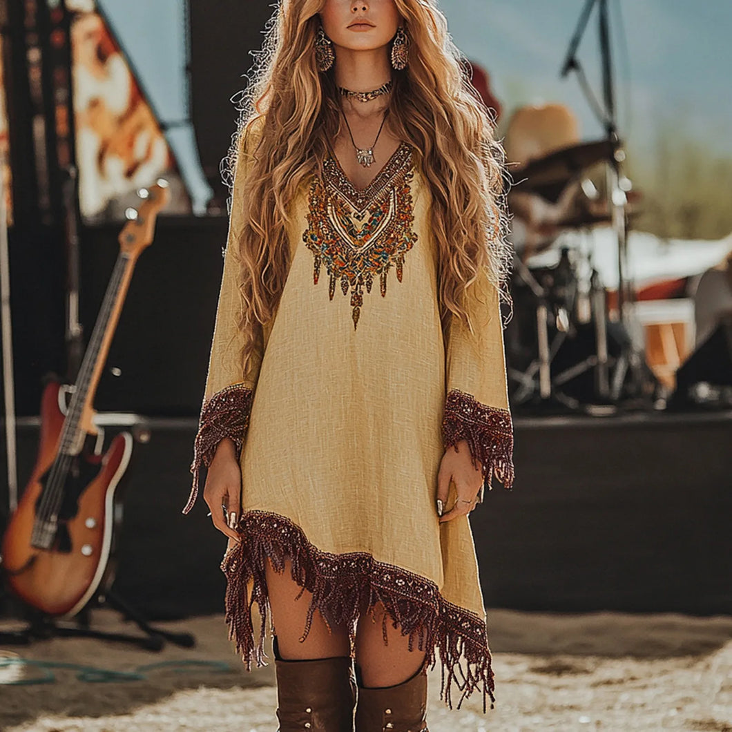 Bohemian Remnant Desert Sun Dress