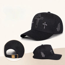Load image into Gallery viewer, King And Crown Three Cross Premium Adjustable Cap
