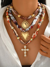 Load image into Gallery viewer, Conception Of The Heart Cross Scarf Fashion Necklace Collection
