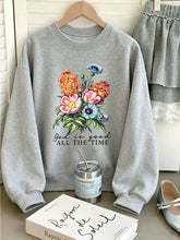 Load image into Gallery viewer, God Is Good All The Time Wildflower Cotton Fleece Sweatshirt
