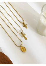 Load image into Gallery viewer, 18K Gold Plated Cross Necklace Set
