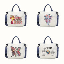 Load image into Gallery viewer, Faith Cross Freedom Small Canvas Purse
