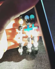 Load and play video in Gallery viewer, Be The Light, Carry Your Cross Midnight Stone Glow-In-The-Dark Bracelet

