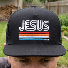 Load image into Gallery viewer, Jesus Retro King Remnant Premium Flat-bill SnapBack
