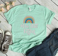 Load image into Gallery viewer, Rainbow Covenant Be the Light Tshirt
