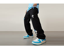 Load image into Gallery viewer, Crucified In Christ Embroidered Cross Painter&#39;s Slacks
