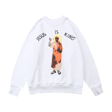 Load image into Gallery viewer, Jesus Is King Raised Women&#39;s Sweatshirt
