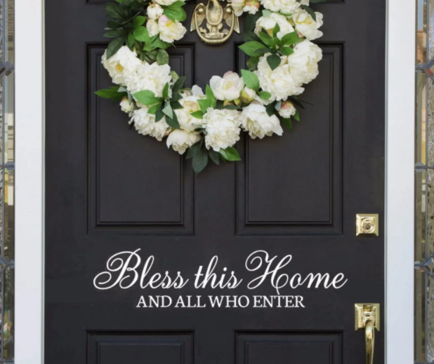 Blessings Vinyl Door Greeting