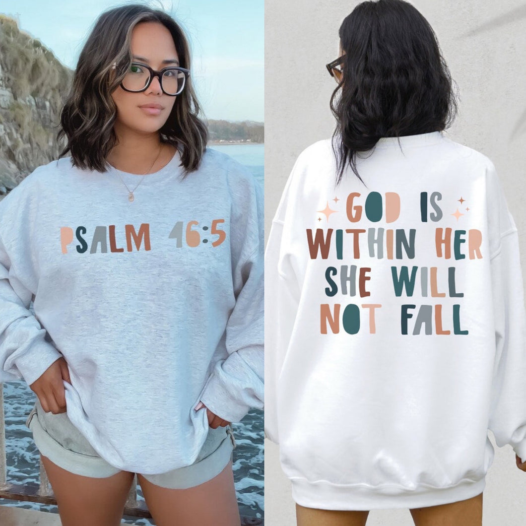 Psalm 46:5 Storybook God is Within Her Sweatshirt