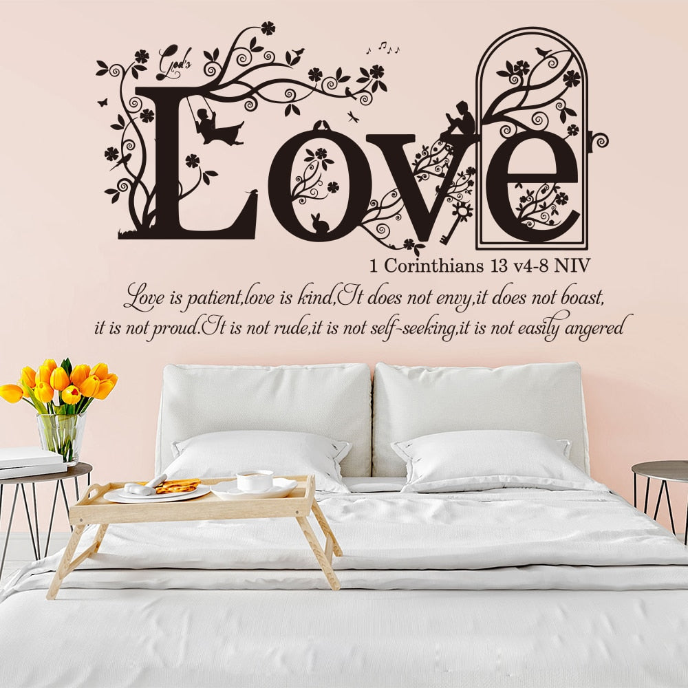 Love Corinthians 13:4-8 Wall Vinyl