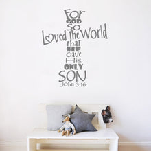 Load image into Gallery viewer, John 3:16 Wall Decal
