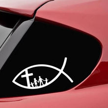 Load image into Gallery viewer, Family Grounded in Christ Car Window/Bumper Decal
