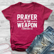 Load image into Gallery viewer, Defeat our Adversaries with Prayer Tshirt
