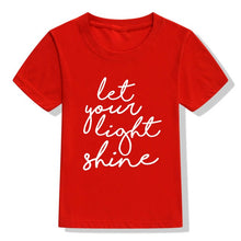 Load image into Gallery viewer, Let Your Light Shine Children&#39;s Tshirt
