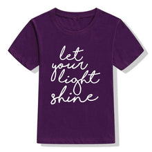 Load image into Gallery viewer, Let Your Light Shine Children&#39;s Tshirt
