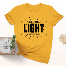 Load image into Gallery viewer, Be The Light Matthew 5:14 Tshirt
