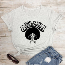 Load image into Gallery viewer, I Derive My Strength and Empowerment in Pride-less Godly Truth Tshirt
