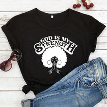 Load image into Gallery viewer, I Derive My Strength and Empowerment in Pride-less Godly Truth Tshirt
